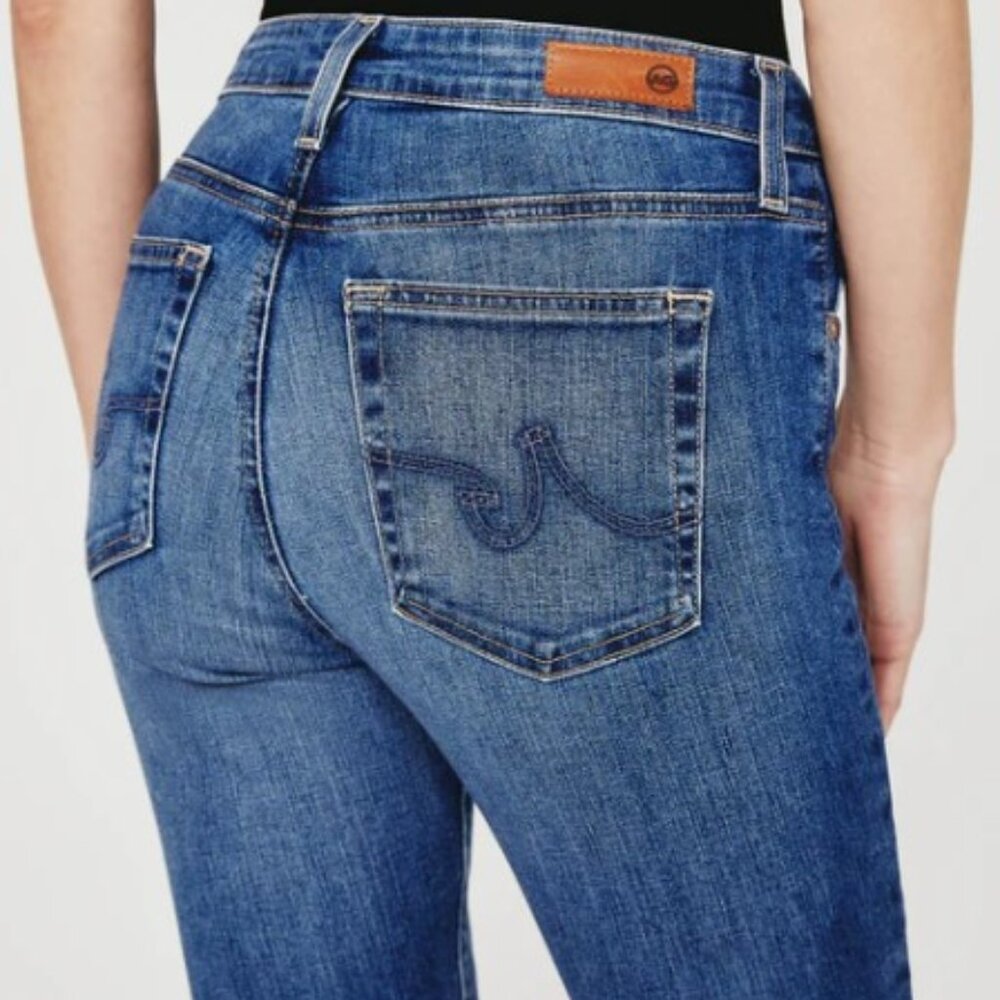 AG Jeans Mari Crop High-Rise Slim Straight Cropped Denim - Montecito